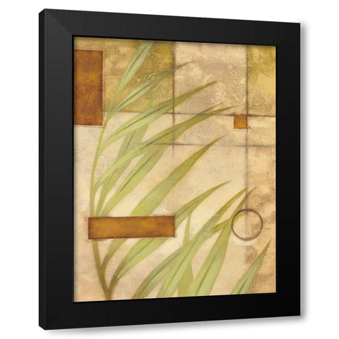 Leaf Graphic II Black Modern Wood Framed Art Print with Double Matting by Scott