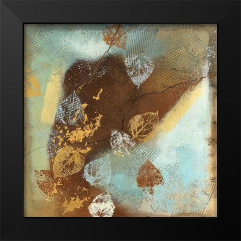 Tea Leaves II Black Modern Wood Framed Art Print by Scott