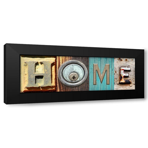Home Black Modern Wood Framed Art Print by Phillip, Jamie