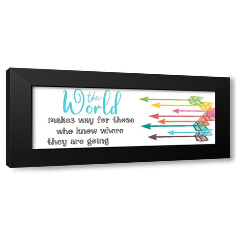 Straight Arrow 3 Black Modern Wood Framed Art Print with Double Matting by Phillip, Jamie