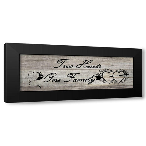 One Family Black Modern Wood Framed Art Print with Double Matting by Phillip, Jamie
