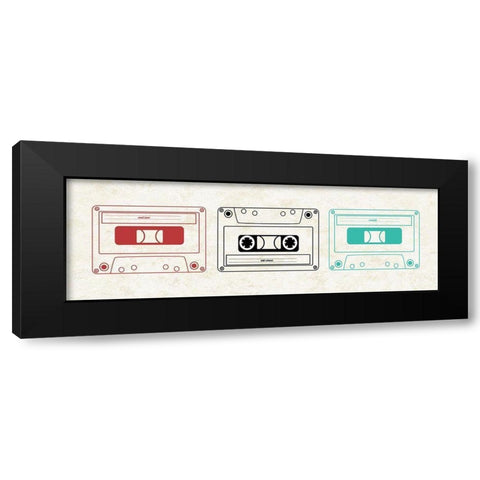 Tapes Black Modern Wood Framed Art Print with Double Matting by Phillip, Jamie
