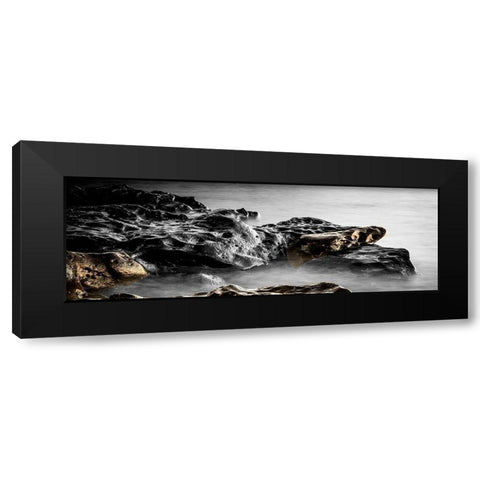 Golden Stones Black Modern Wood Framed Art Print by Phillip, Jamie