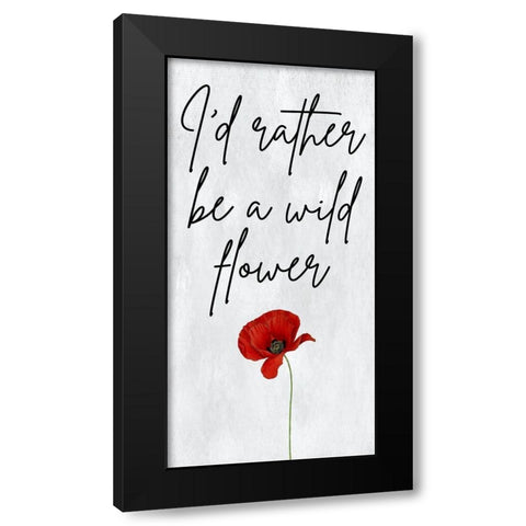 Wild Flower Black Modern Wood Framed Art Print with Double Matting by Phillip, Jamie