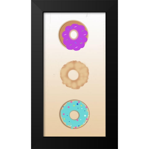 Pick Three Black Modern Wood Framed Art Print by Phillip, Jamie