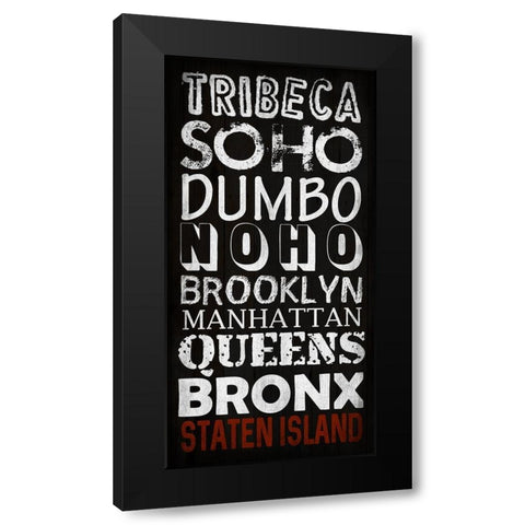 New Yorker Black Modern Wood Framed Art Print by Phillip, Jamie