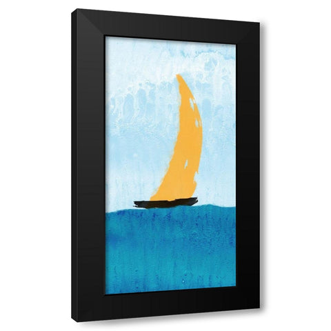 Pasific Blue Black Modern Wood Framed Art Print with Double Matting by Phillip, Jamie