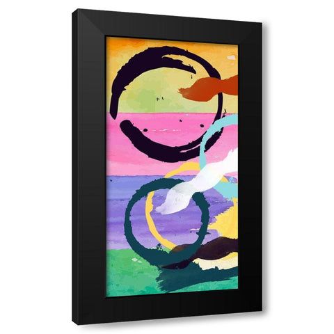 Bubble Gum Drop Black Modern Wood Framed Art Print by Phillip, Jamie