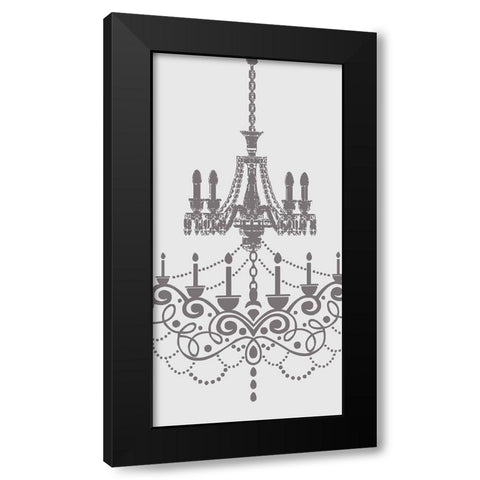 Chendelier Pair Black Modern Wood Framed Art Print by Phillip, Jamie