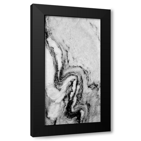 Black Swirls Black Modern Wood Framed Art Print with Double Matting by Phillip, Jamie