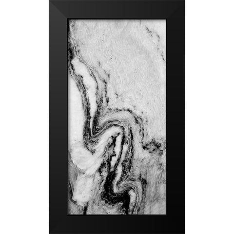 Black Swirls Black Modern Wood Framed Art Print by Phillip, Jamie
