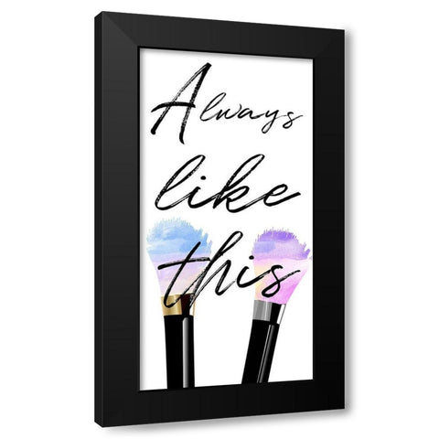 Cosmetics Black Modern Wood Framed Art Print by Phillip, Jamie