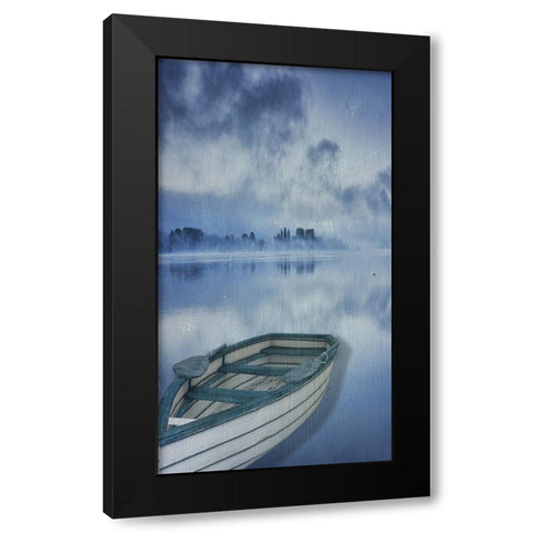 Row Boat 1 Black Modern Wood Framed Art Print with Double Matting by Phillip, Jamie
