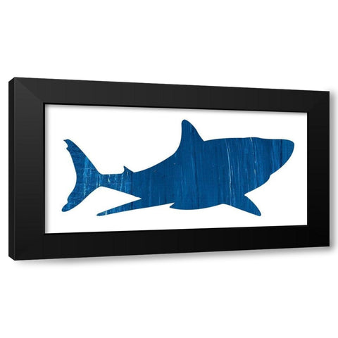Shark Zone Black Modern Wood Framed Art Print by Phillip, Jamie