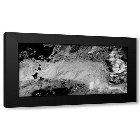 Abstract Black Marble Black Modern Wood Framed Art Print with Double Matting by Phillip, Jamie