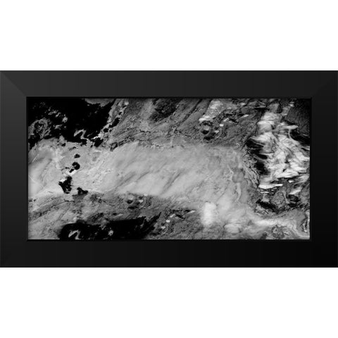 Abstract Black Marble Black Modern Wood Framed Art Print by Phillip, Jamie