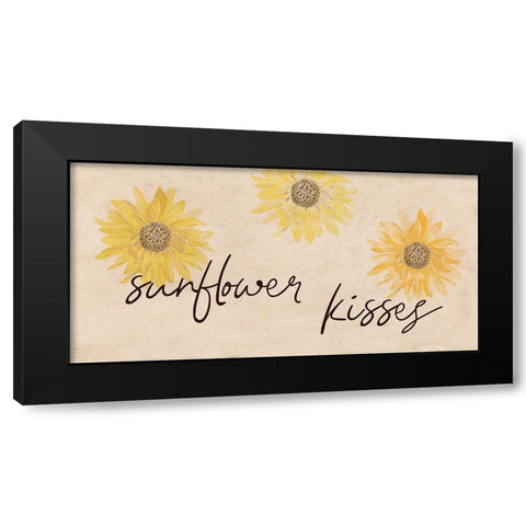 Sunflower Kisses Black Modern Wood Framed Art Print by Phillip, Jamie
