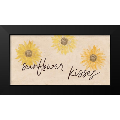 Sunflower Kisses Black Modern Wood Framed Art Print by Phillip, Jamie