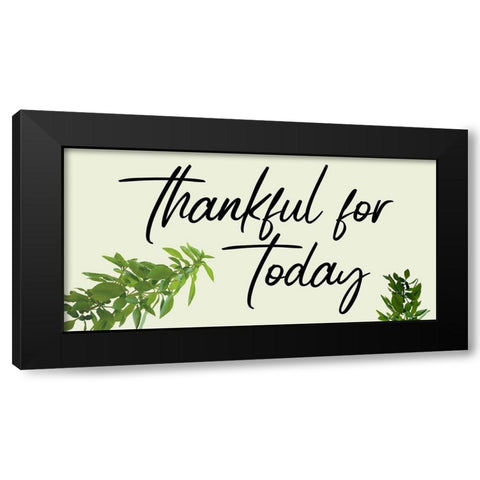 Thankful Black Modern Wood Framed Art Print by Phillip, Jamie