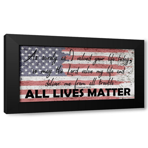 Lives Black Modern Wood Framed Art Print with Double Matting by Phillip, Jamie