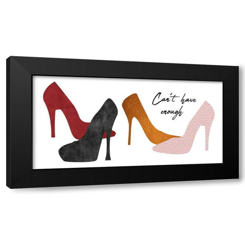 Shoes Black Modern Wood Framed Art Print with Double Matting by Phillip, Jamie