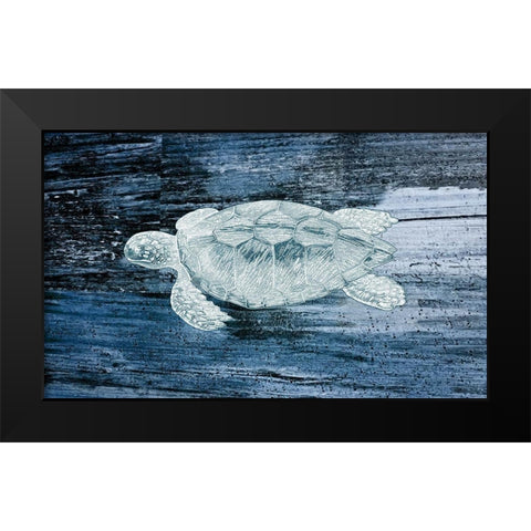 Trutle Black Modern Wood Framed Art Print by Phillip, Jamie