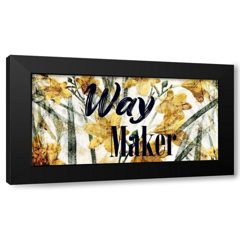 Way Maker Black Modern Wood Framed Art Print with Double Matting by Phillip, Jamie