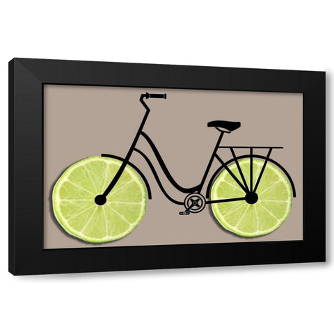 Lime Wheels 2 Black Modern Wood Framed Art Print by Phillip, Jamie