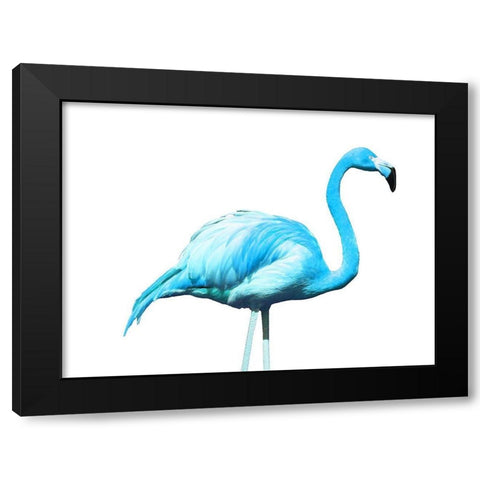 Flame Blue Black Modern Wood Framed Art Print by Phillip, Jamie