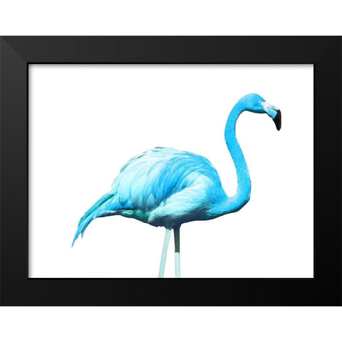 Flame Blue Black Modern Wood Framed Art Print by Phillip, Jamie