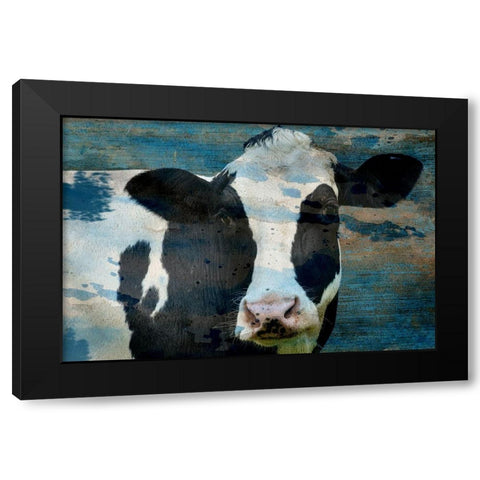 The Cow Black Modern Wood Framed Art Print with Double Matting by Phillip, Jamie
