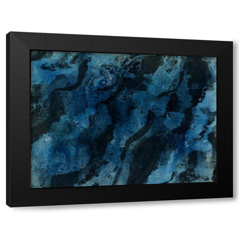 Abstract Unmuted Black Modern Wood Framed Art Print with Double Matting by Phillip, Jamie