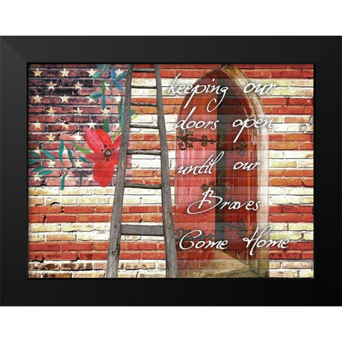 Vintage America Black Modern Wood Framed Art Print by Phillip, Jamie
