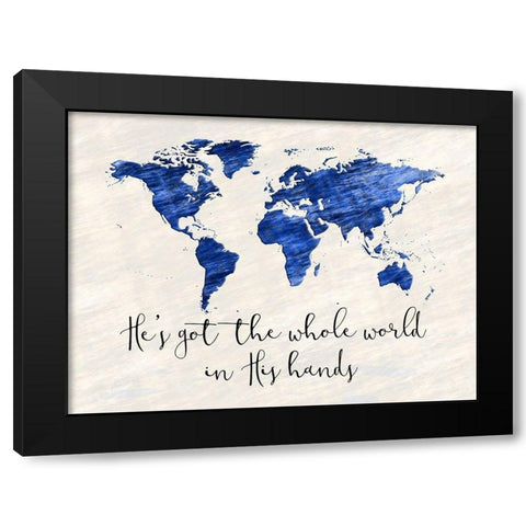 Whole World Black Modern Wood Framed Art Print with Double Matting by Phillip, Jamie