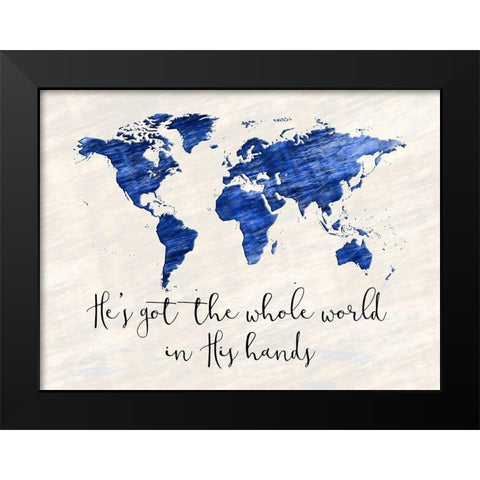 Whole World Black Modern Wood Framed Art Print by Phillip, Jamie