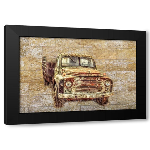Vintage Truck Black Modern Wood Framed Art Print by Phillip, Jamie