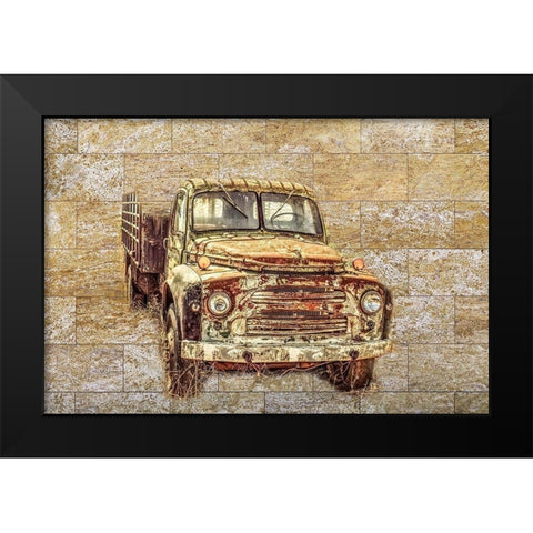 Vintage Truck Black Modern Wood Framed Art Print by Phillip, Jamie