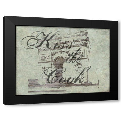 Paris Kitchen Black Modern Wood Framed Art Print with Double Matting by Phillip, Jamie