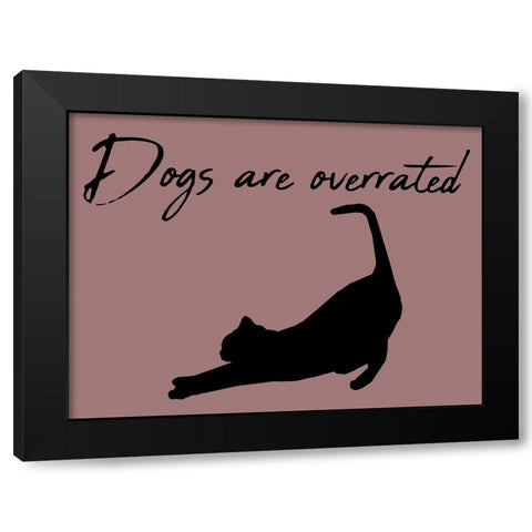 Cat Wars Black Modern Wood Framed Art Print by Phillip, Jamie