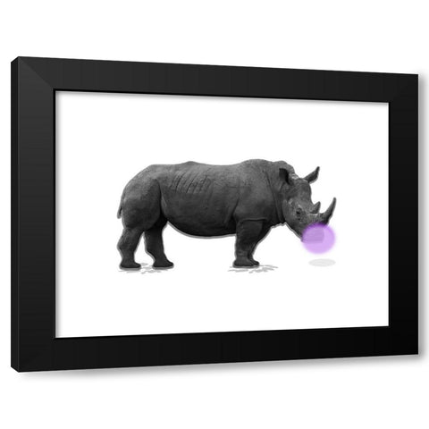 Rhino Bubble Black Modern Wood Framed Art Print with Double Matting by Phillip, Jamie