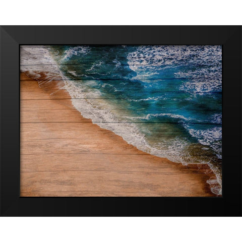 Blue Ocean Black Modern Wood Framed Art Print by Phillip, Jamie