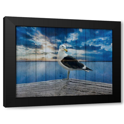 Ocean Bird 2 Black Modern Wood Framed Art Print by Phillip, Jamie