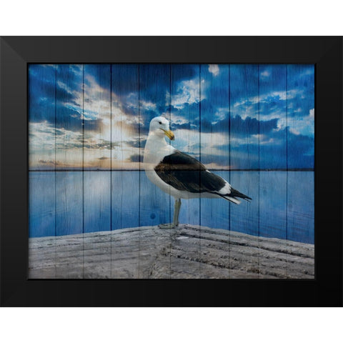 Ocean Bird 2 Black Modern Wood Framed Art Print by Phillip, Jamie