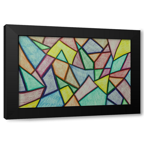 Jagged Edges Black Modern Wood Framed Art Print with Double Matting by Phillip, Jamie