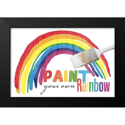 Rainbow Black Modern Wood Framed Art Print by Phillip, Jamie