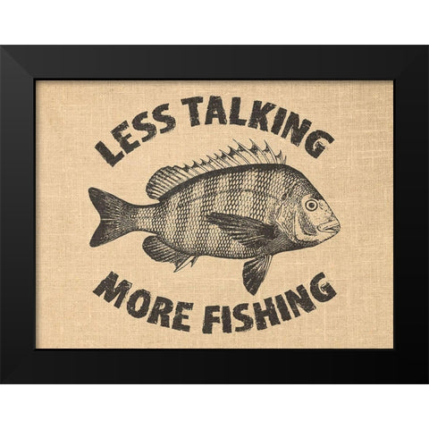 Fishing Black Modern Wood Framed Art Print by Phillip, Jamie