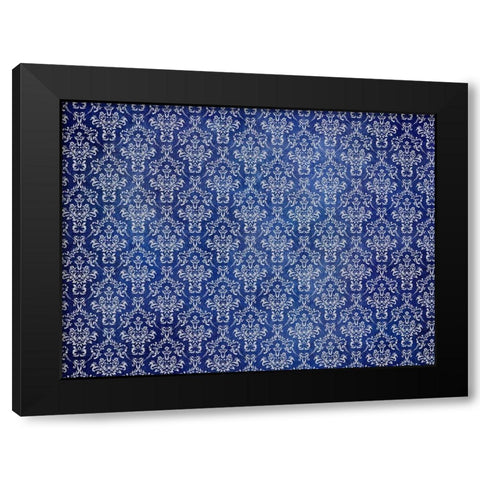 Indigo Pattern Black Modern Wood Framed Art Print with Double Matting by Phillip, Jamie