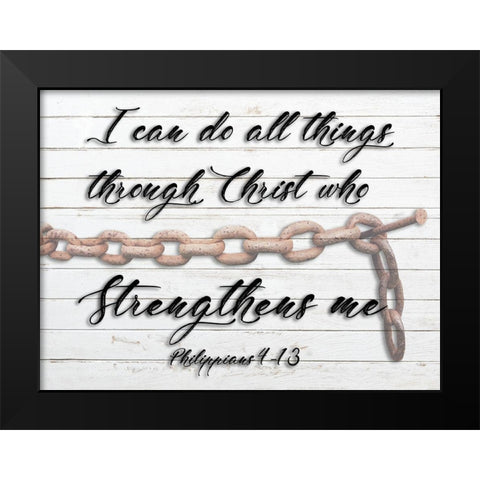 Strength Black Modern Wood Framed Art Print by Phillip, Jamie