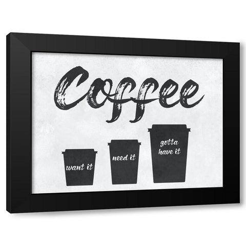Coffe Shop Black Modern Wood Framed Art Print with Double Matting by Phillip, Jamie