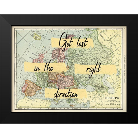 Europe Travels Black Modern Wood Framed Art Print by Phillip, Jamie